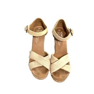 Tom's Womens Shoes Size 6 Wedge Sandals